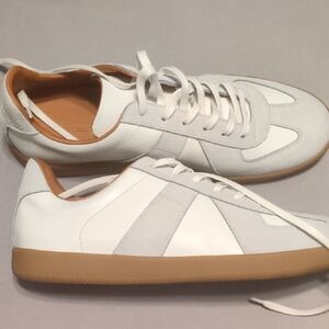 Beckett Simonon White and Tan Sneakers